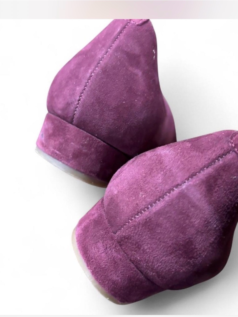 J Crew Women's Purple Suede Low Block Heel Pumps Size 8 - Picture 3 of 7